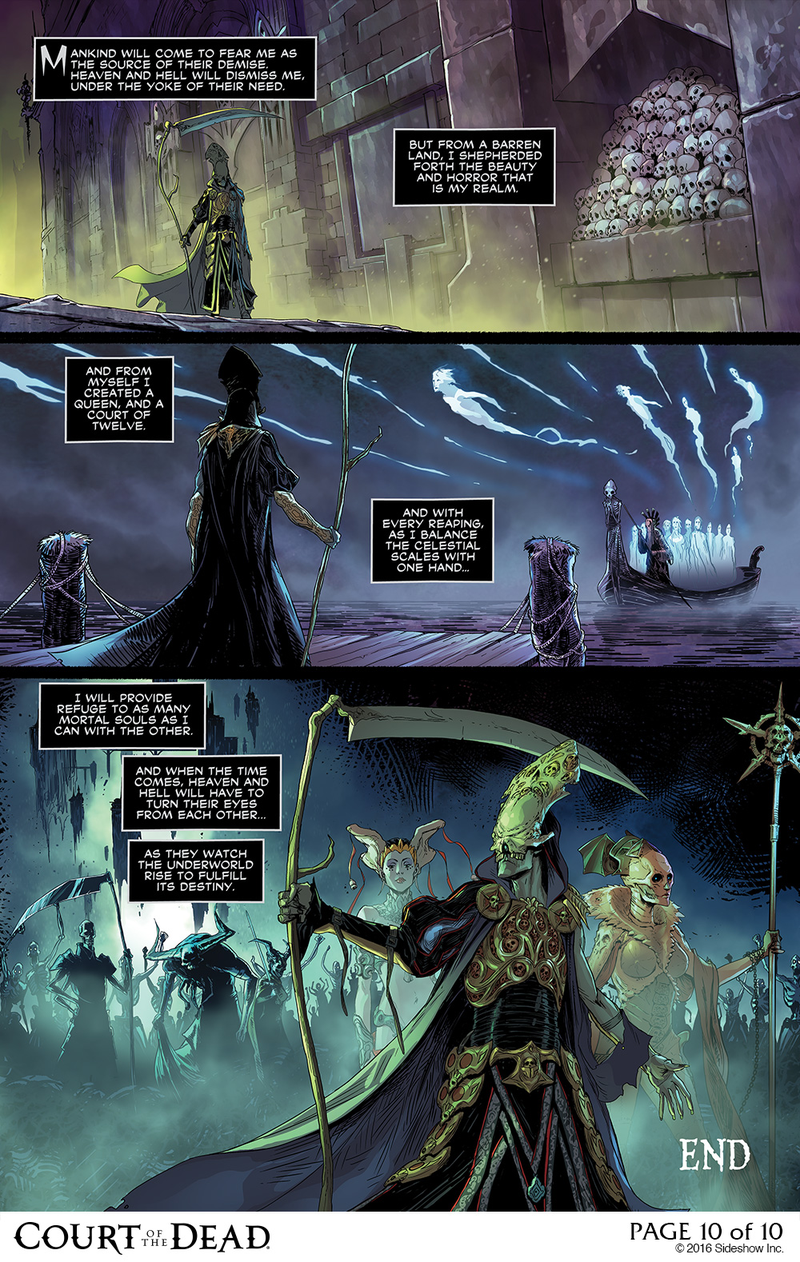 Illustration for article titled Death's Plans Revealed in Our Final Court of the Dead Comic Preview